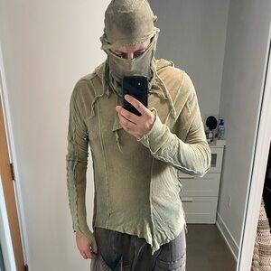 DEMOBAZA Dystopian Style Long Sleeve Shirt. 100% Linen. Made in Bulgaria.